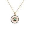 Aogu Suministro Transfronterizo Moda Europea y Americana Cobre Micro-Incrustado Joyería Zircón con Esmalte Colgante Collar Ojo del Diablo