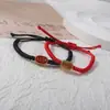 Pulsera trenzada de nudo de oro para pareja, para el año de nacimiento, atrayendo riqueza y fortuna, cuerda roja rica y caprichosa, cuerda negra, pulsera para estudiantes de lugar escénico