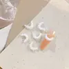 Acessórios de Unhas com Renda Macia Esculpida Estilo Francês, Acabamento de Renda para Saia, Decoração Versátil de Strass para Unhas, Acessórios de Unha Vestíveis de Resina