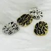 Botão de metal de alta qualidade fivela decorativa de moda retrô fivela de formato especial irregular superfície de malha tricotada superfície plissada superfície convexa