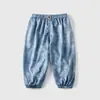 Calça Repelente de Mosquitos para Bebê Estilo Fino Primavera e Verão Unissex Calça Longa Casual Infantil Calça de Dormir Infantil Calça Lanterna Calça Esportiva para Bebê