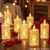 Velas Electrónicas LED tipo Velita de Té Velas Decorativas para Bodas y Cumpleaños Velas Electrónicas de Luz Prismaticas Transparentes
