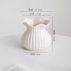 Shumen Blanco Nórdico Boca Grande Simple Cerámica Decorativo Jarrón para Flores Secas Flores Acuáticas Sala de Estar Arreglos Florales Decoración de Escritorio