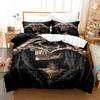 Amazon Transfronterizo Set de Tres Piezas de Dibujos Animados Ropa de Cama para Niños Calavera Oscura Funda de Edredón Sábanas Fabricante de Ropa de Cama Venta al por Mayor