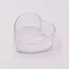 Caja Transparente en Forma de Corazón de Plástico PS de 64*54*30mm para Cruce de Fronteras Caja de Regalo de Boda Caja de Almacenamiento para Accesorios de Joyería DIY