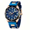 Reloj Popular para Hombre Transfronterizo, Moda de Comercio Exterior Silicona Hueca Calendario Reloj de Cuarzo para Hombre, Reloj Deportivo