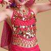 Pulseira de dança do ventre infantil Pulseira de chiffon Colar Faixa de cabeça Véu Brincos de chapéu Roupas de apresentação de dança indiana Véu