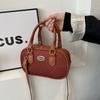 Estilo Coreano Moda para o dia a dia Estilo Hong Kong bolsa de mão retrô 2024 Nova Bolsa tiracolo estilo Ocidental bolsa quadrada pequena bolsa casual