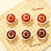 Simulación Postre Pudín de Caramelo Accesorios de Resina Pegamento de Crema DIY Pinza para el Cabello de Postre Goma para el Cabello Escena en Miniatura Adornos