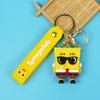 Lindo llavero de PVC con forma de Bob Esponja, con forma de vestido, para bolso, regalo para novia.