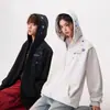 Sudadera Cardigan Bordada con Copos de Nieve de Peso Pesado para Mujeres y Hombres, Sudadera con Capucha Holgada Oversize de Primavera con Diseño Único