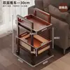 Mesa auxiliar, carrito pequeño, estante de almacenamiento para sala de estar con ruedas, organizador de bocadillos, mesita de noche, mesa pequeña, móvil y portátil