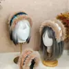 Diadema Ancha y Gruesa de Piel Sintética de Visón Nueva de Invierno, Diadema de Felpa de Punta Alta, Gorro de Cabeza Cálido para Uso Diario en Exteriores