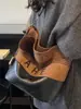 Bolsa Grande de Bordado com Pedras Estilo Retrô para Mulheres 2025 Nova Moda Bolsa de Ombro para o Dia a Dia Bolsa Tote Estilo Balde