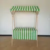 Estante de Exhibición para Puesto de Mercado al Aire Libre Caja Soporte de Venta Plegable de Madera Promocional Puesto Móvil para Mercado Nocturno Carrito Móvil