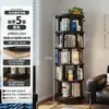 Estantería Giratoria de Madera Maciza Librería de 360 Grados Estante de Almacenamiento Integrado Montado en la Pared Extraíble Estantería de Piso para Esquina Armario de Almacenamiento para Niños