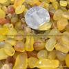 Pedra de Cascalho de Cristal de Ágata Amarela para Aquário Travesseiro de Cristal, 100 Gramas Cada, Pedra Decorativa para Paisagismo de Aquário, Cristal Amarelo