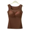10a Camiseta sin mangas Sexy de Malla Antibacteriana Cuello en V Tirantes Anchos Espalda Hermosa Almohadillas para el Pecho Incorporadas Levantadora Adelgazante Camiseta Capa Base para Mujer