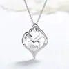 Colgante Transfronterizo Madre e Hijo Regalo del Día de la Madre Europa y Estados Unidos Nuevo Amazon Amor de Madre Collar con Forma de Corazón Madre e Hija