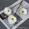 Flores de Seda Falsas de Amapola Simulada de Tres Cabezas Decoración del Hogar Boda Hotel Decoración Arreglo Floral Venta al por Mayor Transfronteriza
