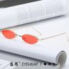 Tendencia europea y americana retro metal pequeño ovalado gafas de sol para mujer personalizadas gafas de sol oceánicas ins gafas de sol de montura pequeña