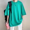 Camiseta de Manga Corta Estilo Americano High Street para Niños Verano 2024 Holgada Combinable Cuello Redondo Manga Corta para Adolescentes