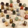 Dados de Amatista Natural, Ágata Acuática, Dados de Ojo de Tigre, Adornos para Juego de Dados de Piedra Semipreciosa, Nuevos Productos Transfronterizos