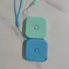 Cinta métrica cuadrada portátil de estilo nórdico en color macarrón con cordón, cinta métrica suave de retracción automática, cinta métrica cuadrada para cintura