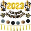 Set de Globos de Año Nuevo Transfronterizo 2023 Set de Letras Digitales FELIZ AÑO NUEVO Globo de Película de Aluminio