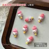 Acessórios para Nail Art de Espinheiro-Alvar com Cobertura de Açúcar Morango Gato KT Desenho Animado 3D Fruta Laranja Strass de Resina Decorações de Unha Vestíveis DIY