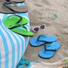 Moda casual estilo callejero nuevas chanclas para exteriores personalidad creativa combinación de colores exterior suela blanda zapatos de playa para mujer