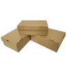 Caja de cartón plegable especial de papel kraft duro para zapatos caja de cartón para almacenamiento de zapatillas en stock venta al por mayor LOGOTIPO imprimible