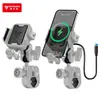 Soporte para Teléfono Móvil de Motocicleta Modo Lobo Weishi Vehículo Eléctrico Carga Absorción de Golpes Antirrobo Aleación de Aluminio Equipo de Navegación