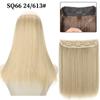 Cabello de Hilo de Pescar Europeo y Americano Peluca de una Pieza Extensiones de Cabello para Mujeres Fishlinehair Seda de Alta Temperatura Cabello Largo Liso Venta al por Mayor Hilo de Pescar