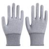 Guantes antiestáticos de fibra de carbono con palma recubierta de PU, nylon sumergido para trabajo, guantes protectores sin polvo para fábrica de electrónica, venta al por mayor