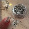 Joyas para uñas de lentejuelas de mica Maillard 2023 otoño e invierno Nuevo trozo de concha brillo papel de aluminio dorado usar joyas para uñas