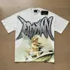 Camiseta Unisex Casual de Verano de Calle de Manga Corta con Cuello Redondo, Estampado de Letras con Pedrería Retro de Emoción Mixta