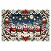2027 Nuevo Mantel Individual de Encaje Navideño Mantel Hueco Decoración de Mesa Festiva Accesorios para el Hogar