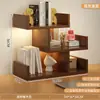 Estantería de escritorio, Estante de almacenamiento de escritorio, Librería pequeña de almacenamiento para oficina, Mostrador de exhibición para estudiantes, Gabinete de esquina de niveles para encimera