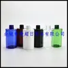 Botella plana de 180 ml con tapa flip-top, botella de medicina líquida negra, botella de aceite esencial, botella dispensadora de tónico, botella marrón de 180 ML con tapa de presión