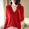 Cárdigan Suéter de Punto Retro Otoño Estilo Americano Prendas de Punto Talla Grande Top Patchwork Manga Larga para Mujer