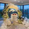 Suporte de Arco Dourado Grande em Ferro para Celebrações de Casamento Transfronteiriças, Estrutura de Arco de Metal com Base Grande para Festas no Jardim