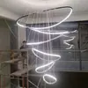 Lámpara de araña grande para casas dúplex, sala de estar, hueco de escalera abierto, villa tipo loft, casa autoconstruida, lujo ligero, techos altos, minimalista moderno
