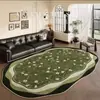 Alfombra de Pelo Rizado Estilo Vintage, Cobertura Completa de Área Grande, Alfombra Retro para Sala de Estar de Uso Doméstico, Resistente a las Manchas y Fácil de Mantener, Felpudo para Mesa de Café y Patas de Mesa