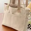 Bolsa Tote de Veludo de Grande Capacidade 2025 Outono e Inverno Nova Bolsa Grande Literária Versátil Bolsa para o Dia a Dia Bolsa de Ombro Bolsa Transversal