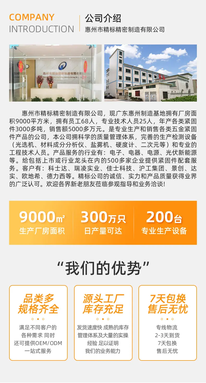 1911惠州市精标精密制造有限公司-详情页（十字沉头自攻螺丝