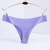 Exportação europeia e americana, tanga de cintura alta, seda gelada, tamanho grande, roupa íntima feminina, controle de barriga, calça T-Pants, sem costura, peça única, esportiva, fitness