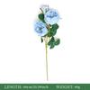 Buquê de flores de simulação azul, material de seda, flor falsa de plástico, decoração de sala de estar, decoração de mesa, casamento, arte de flores vermelhas