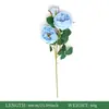 Ramo de flores artificiales azules personalizado, flores de seda, flores artificiales de plástico, tallo único, decoración de sala de estar, arreglo floral rojo para boda