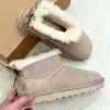 Botas de Nieve de Suela Plana para Mujer 2026 Invierno Nuevas Versátiles Cuero y Piel Integrados Más Terciopelo Engrosado Cálido Casual Zapatos de Algodón Botas de Nieve